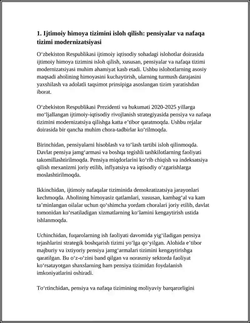 OʻZBEKISTON RESPUBLIKASI IJTIMOIY IQTISODIY SOHADAGI ISLOHOTLAR 3