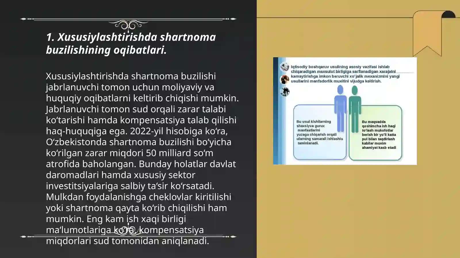 Xususiylashtirish bo'yicha kelib chiqadigan fuqorolik-huquqiy javobgarlik xamda uning qilish yoki haqiqiy emas dep topish asoslari 3