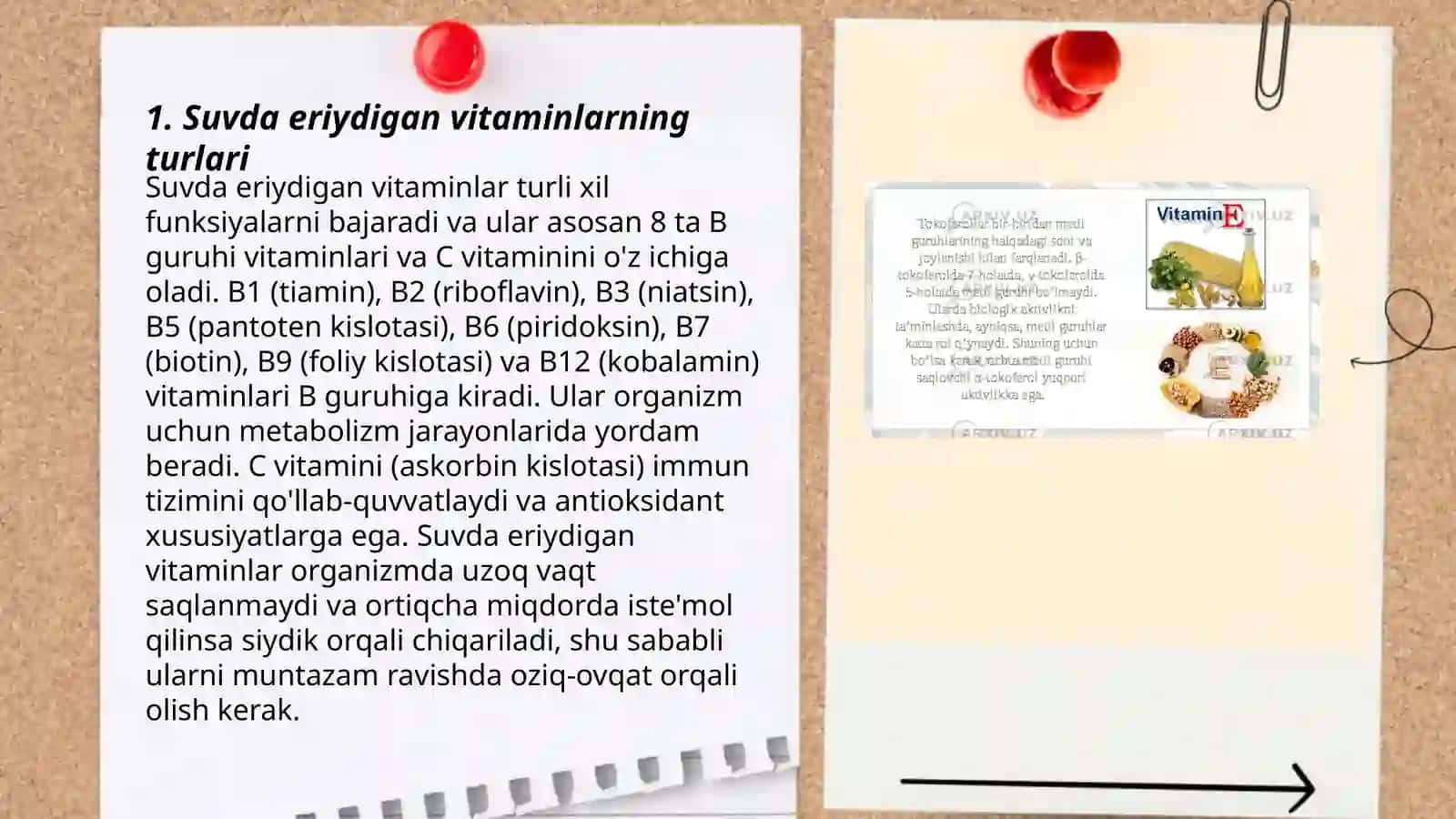 Suvda eriydigan vitaminsimon moddalar 3