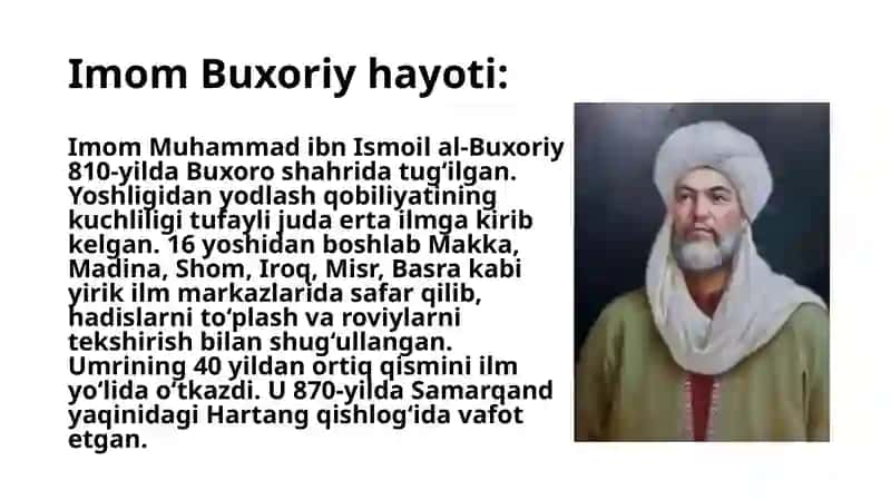 Imom Buxoriy va Imom Termiziyning hadis ilmiga qo'shgan hissalarining qiyosiy tahlili 3