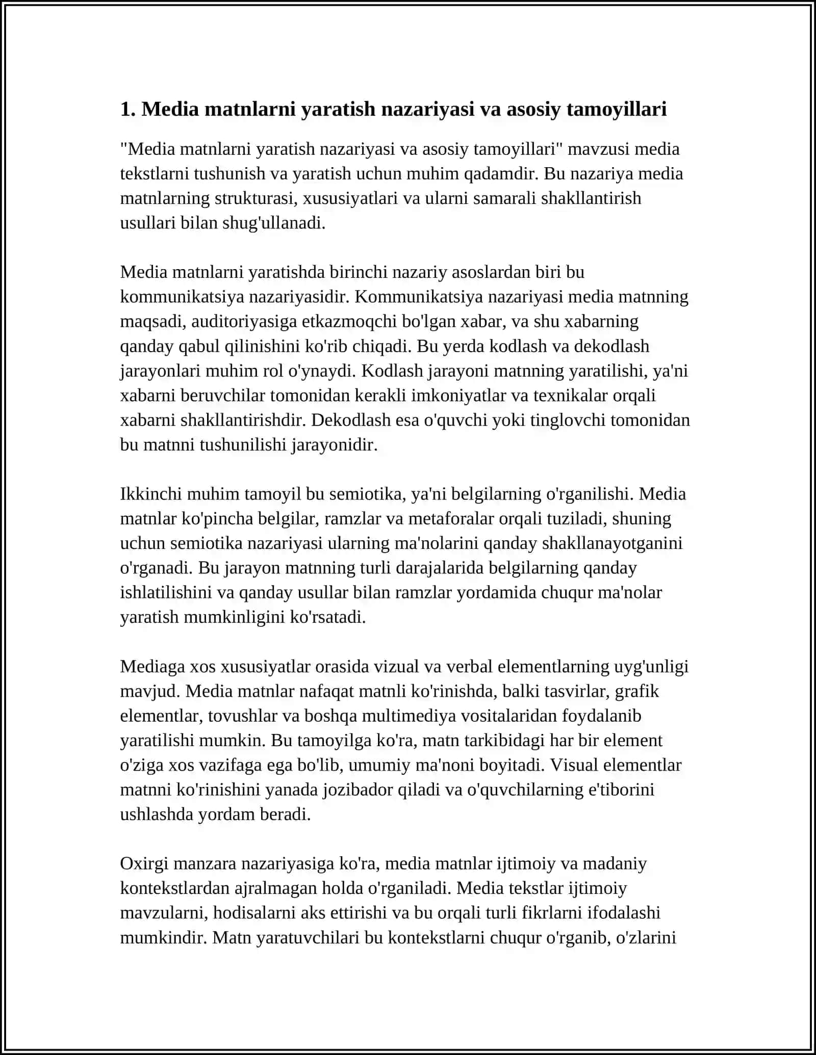 MEDIA MATNLARNI YARATISH 3