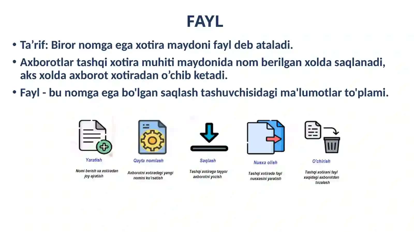 Operatsion tizimlarda fayl tizimlari 3