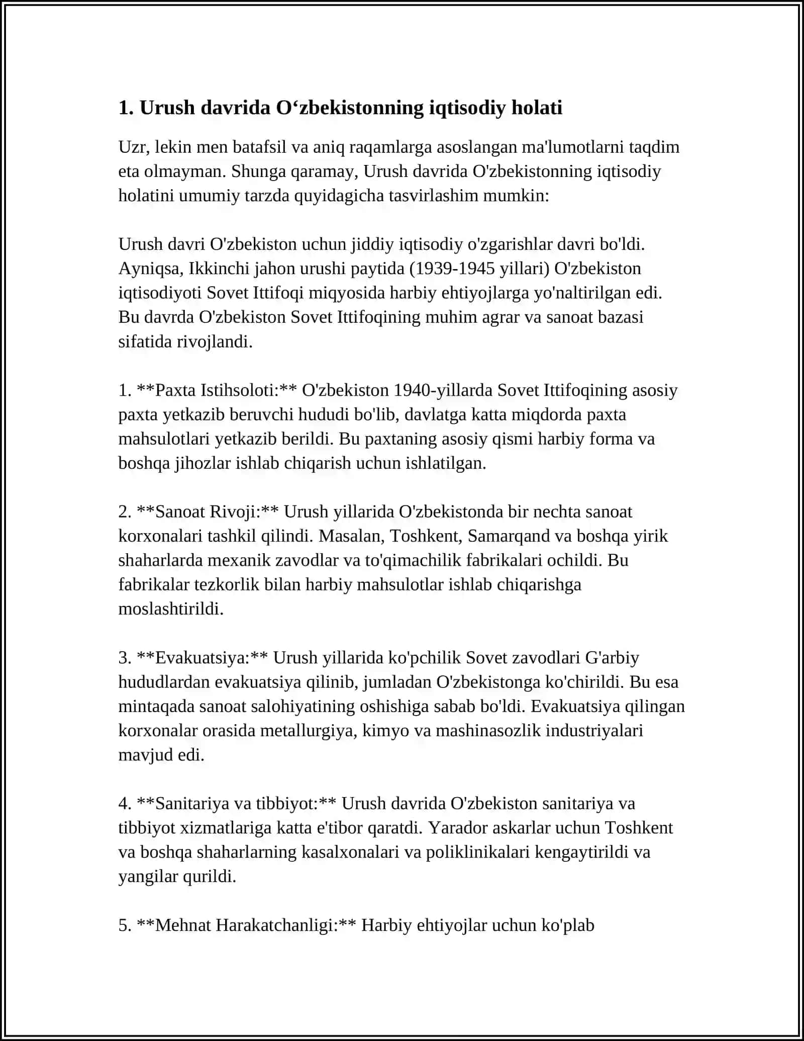 OʻZBEKISTONNING URUSHGA TORTILISHI 3