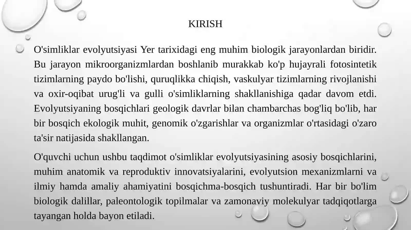 O'simliklar evolyutsiyasining bosqichlar 3