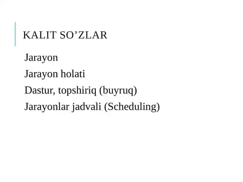 OPERATSION TIZIMDA JARAYON TUSHUNCHASI 3