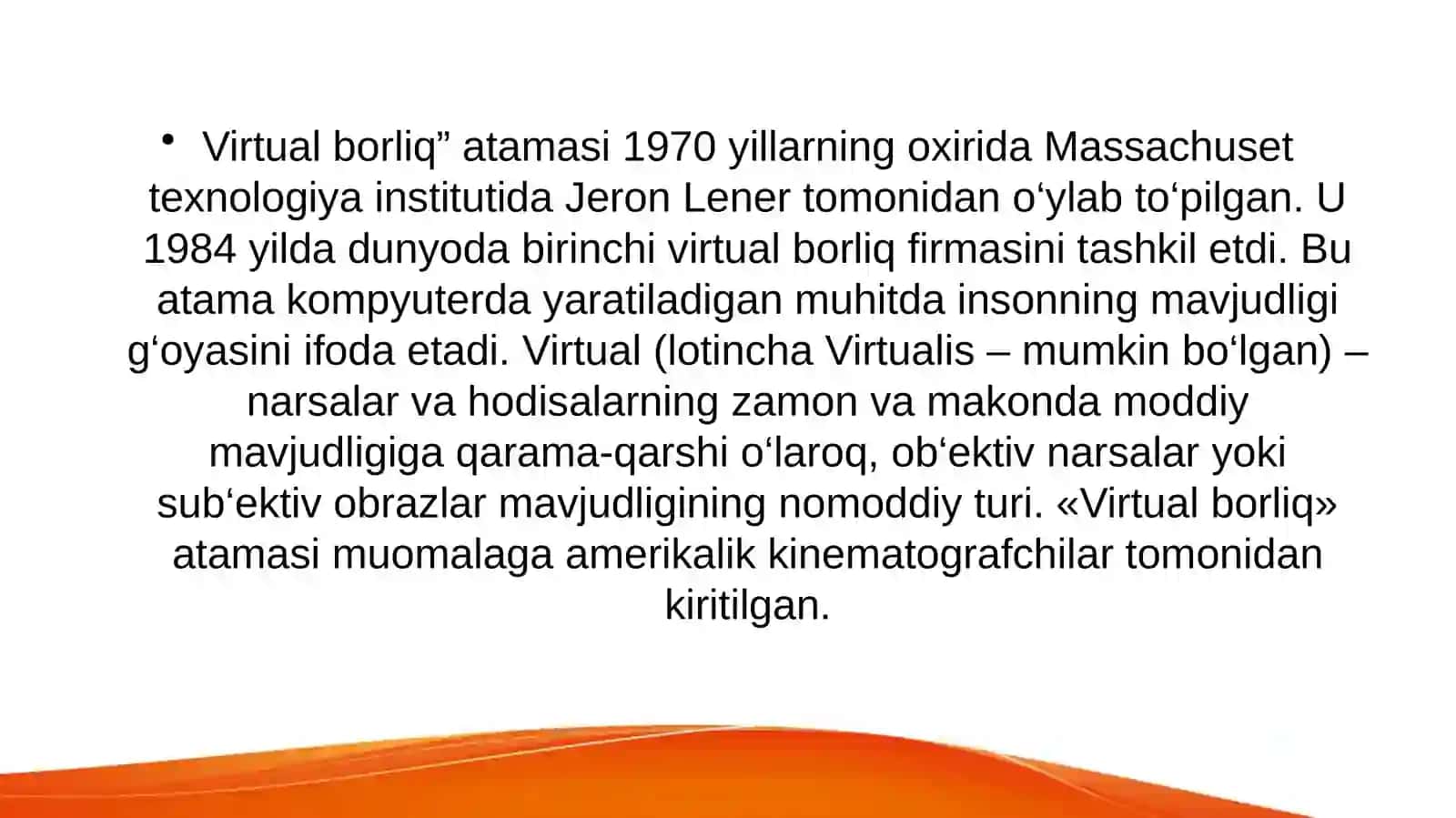 Virtual borliq va uning asosiy tushunchalari 3