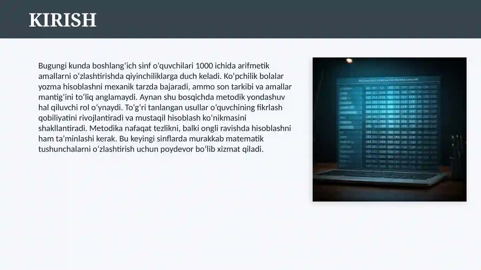1000 ICHIDA ARIFMETIK AMALLARNI BAJARISH METODIKASI 3