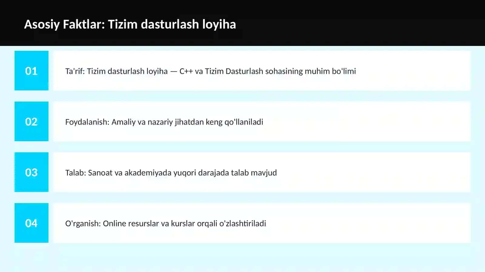 DASTURLASH | C++ VA TIZIM DASTURLASH 3