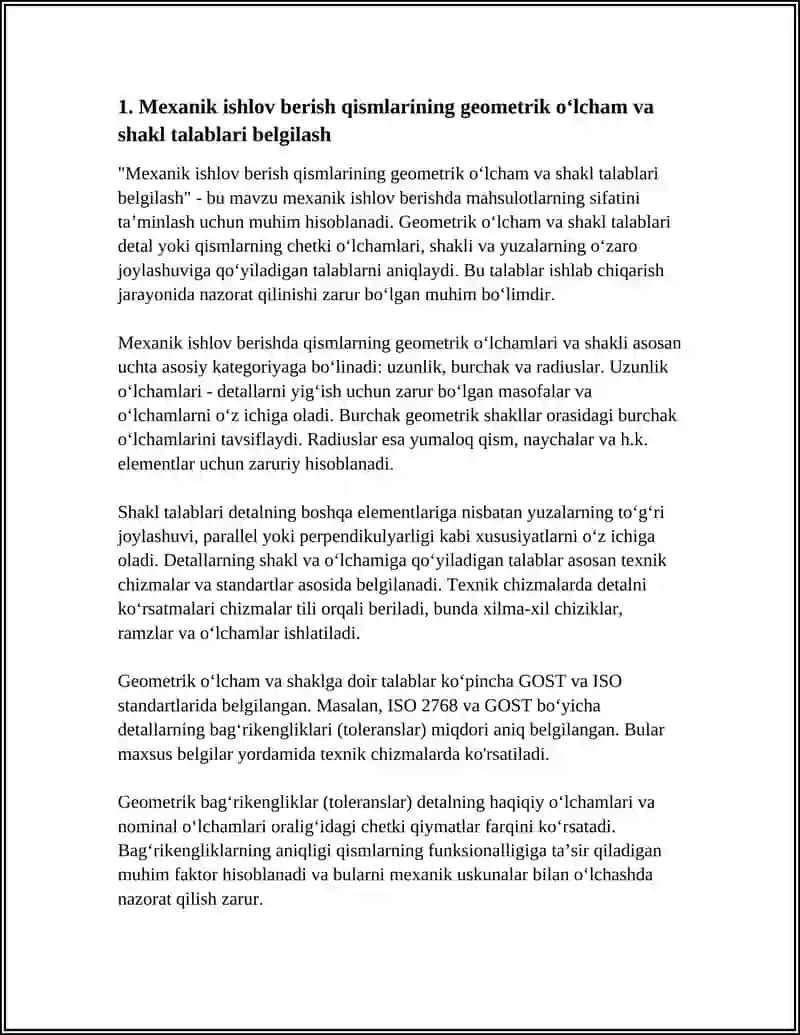 MEXANIK ISHLOV BERISHVQISMLARNIBELGILASH VA HISOBLASH 3