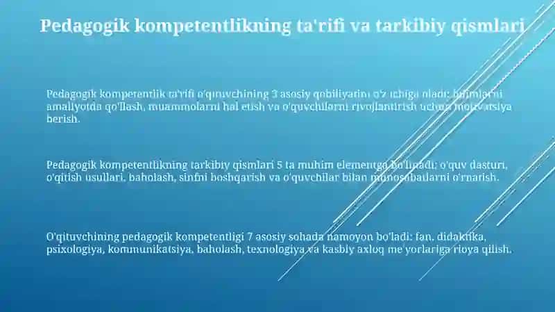 Pedagogik kompetentlik 3
