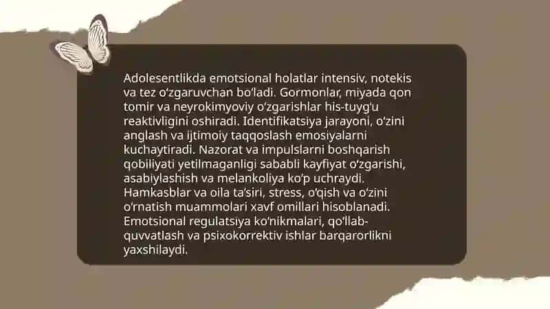 Adolesentlikda emotsional holatlarning psixologik xususiyatlari 3
