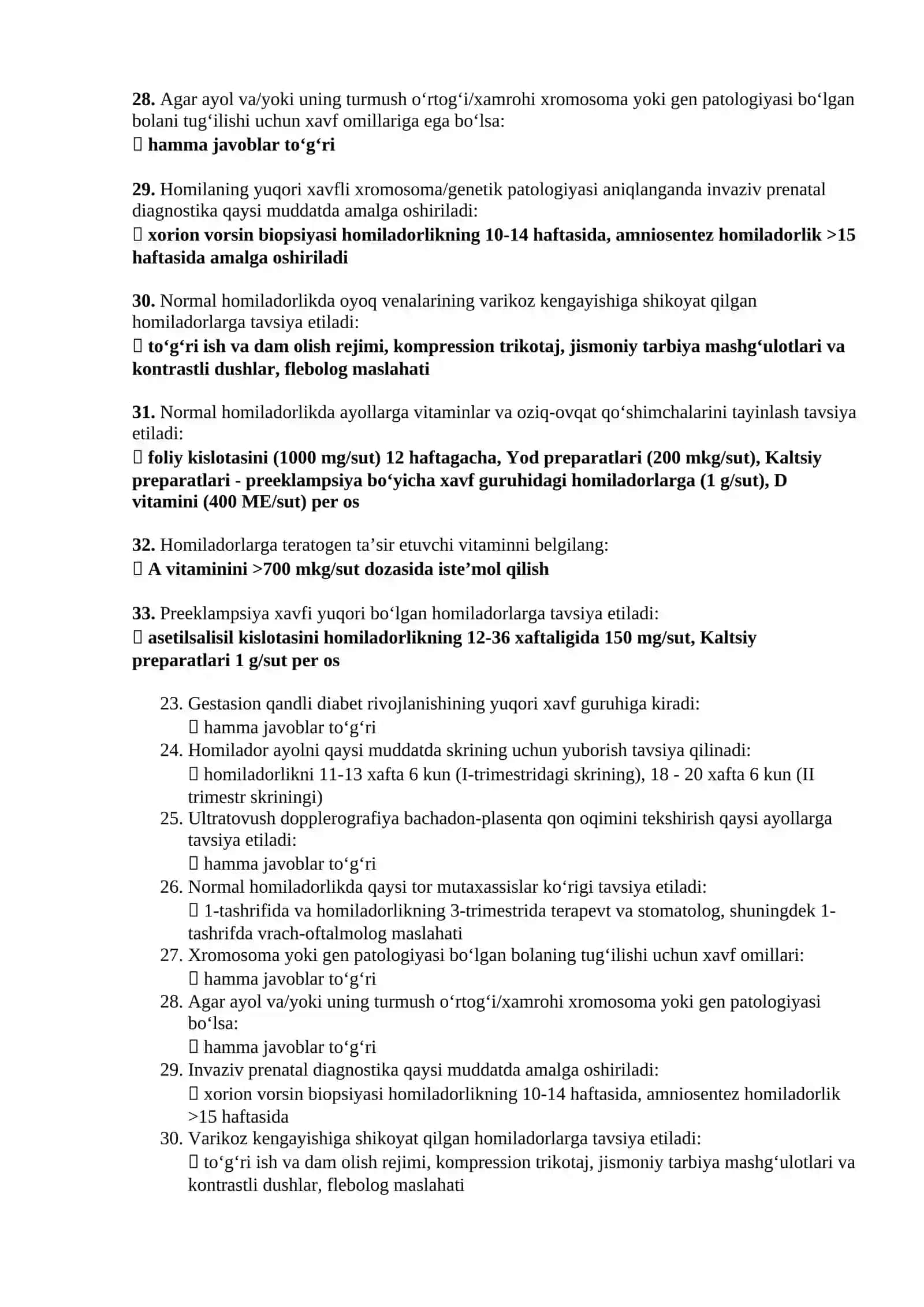 Normal homiladorlik (Homiladorlikning Normalligi) 3