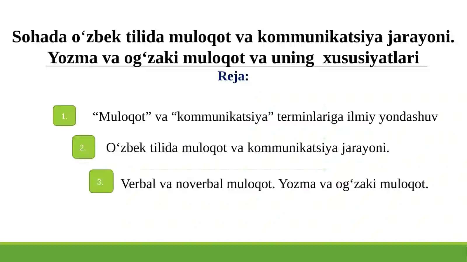 O‘ZBEK TILINING SOHADA QO‘LLANISHI9-amaliyot 3