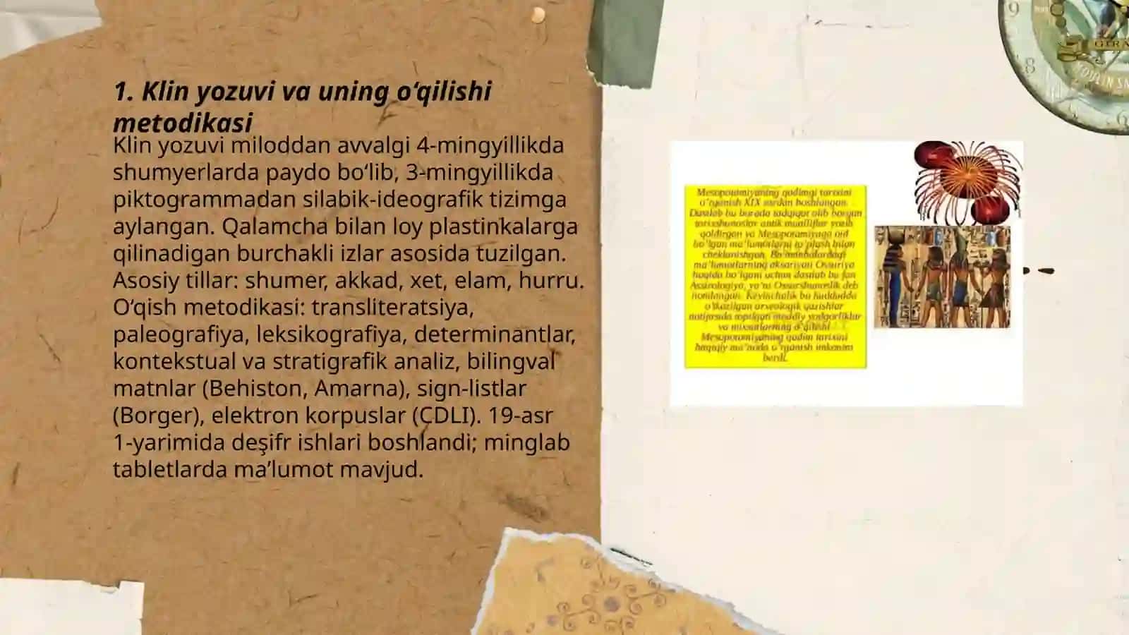 Qadimgi Mesopotamiya tarixshunosligi va manbashunosligini tashkil etuvchi omillar 3