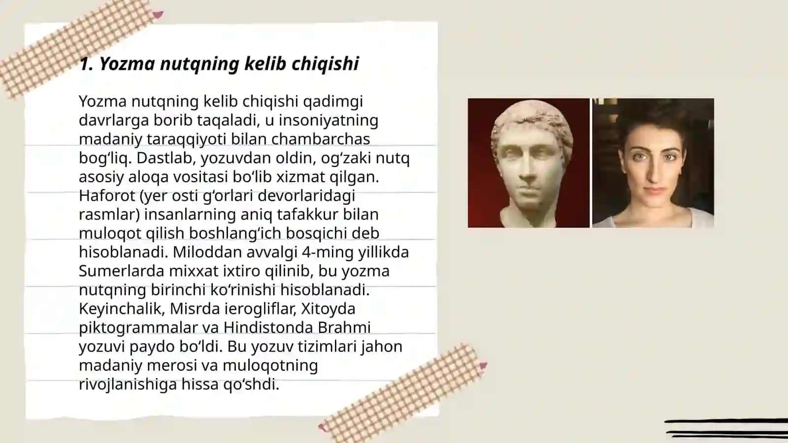 Yozma nutqining tarixiy ildizlari 3