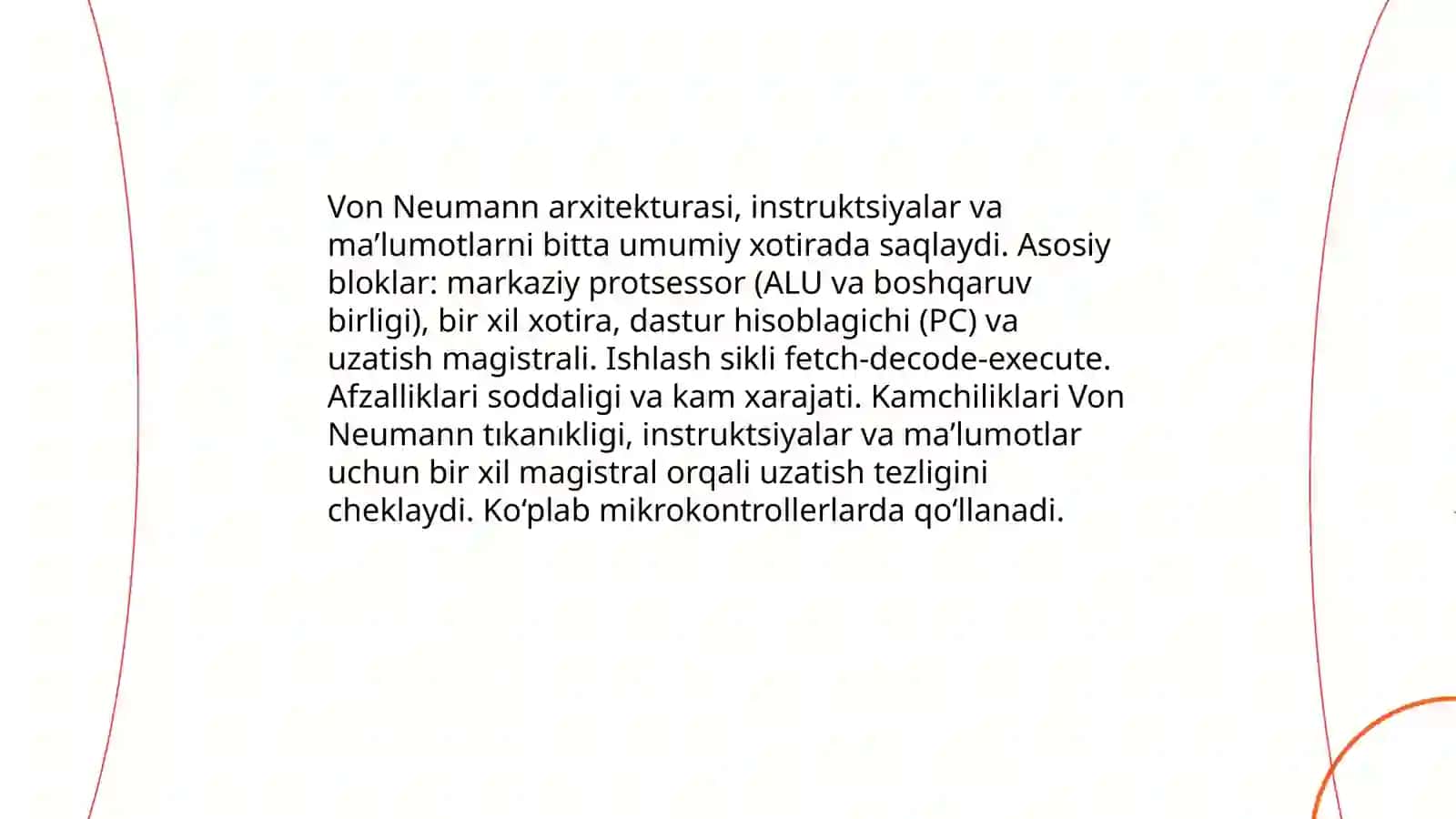 Mikrokontrollerlar arxitekturasi turlari 3
