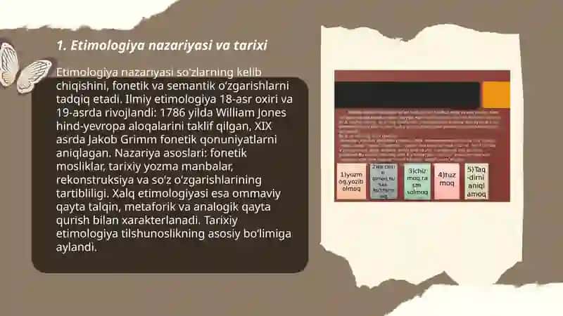Etimologiya. Ilmiy etimologiya va xalq etimologiyasi 3
