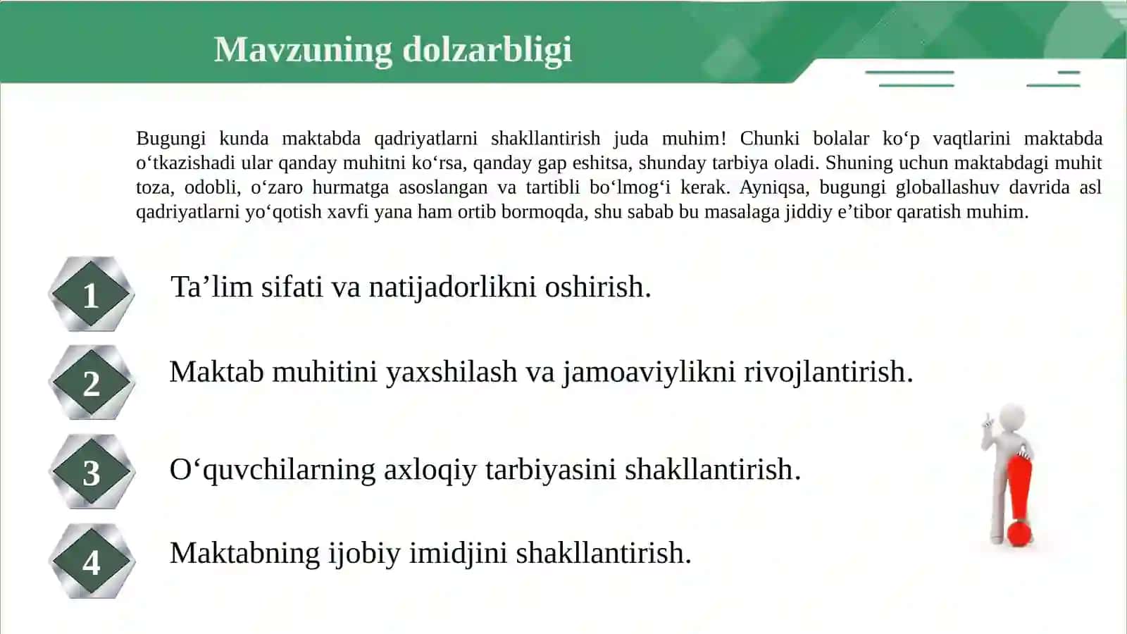 Maktab qadriyatlarini shakllantirish 3