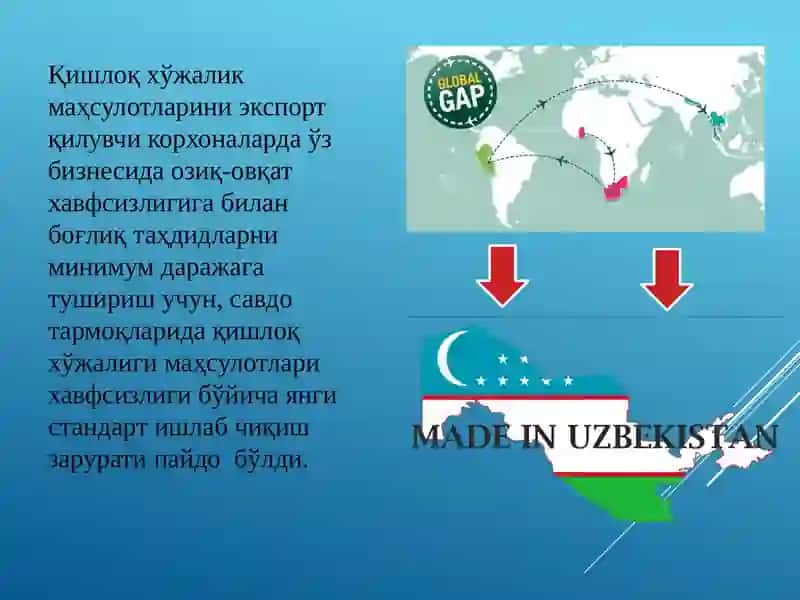 GLOBALG.A.P ҚИШЛОКХЎЖАЛИГИМАҲСУЛОТЛАРИХАЛҚАРО СТАНДАРТИНИ ҚЎЛЛАШ 3