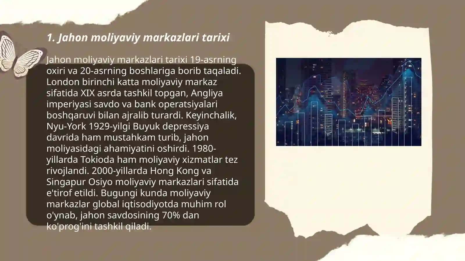 Jahon moliyaviy markazlari va valyuta bozori tushunchasi 3