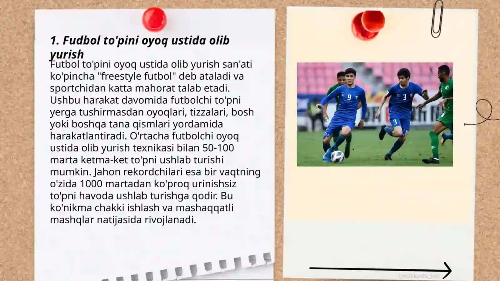 Fudbol to'pini olib yurish texnikasini o'rgatish metodikasi 3