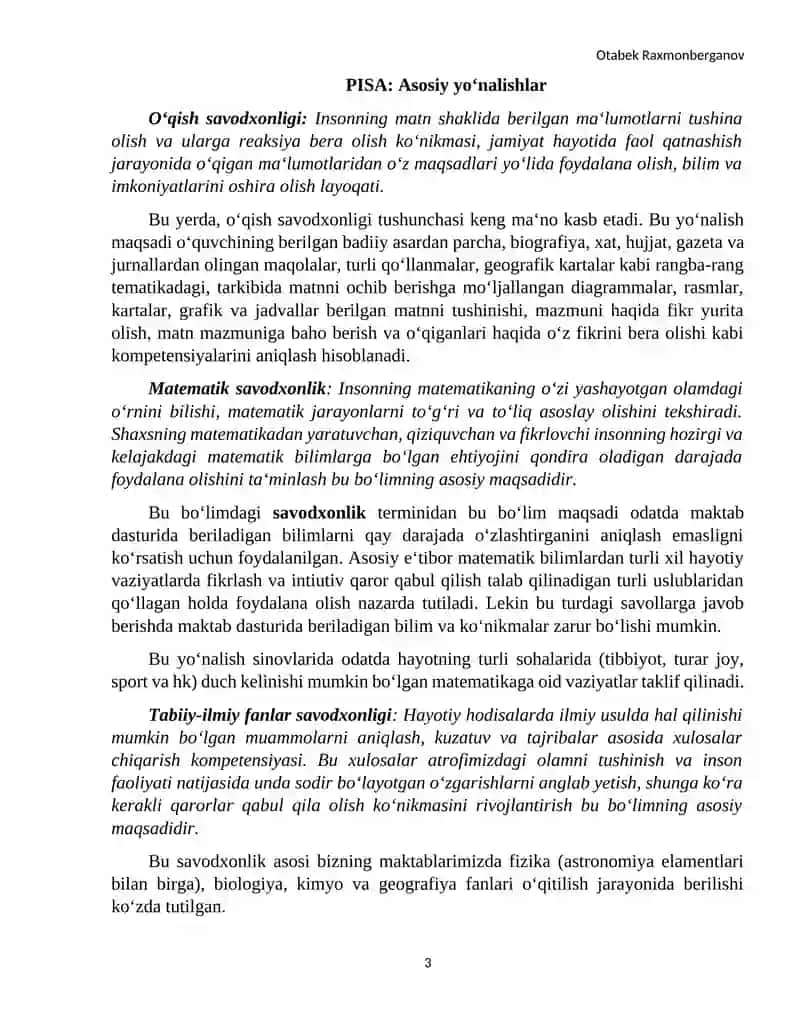 PISA testlari 3