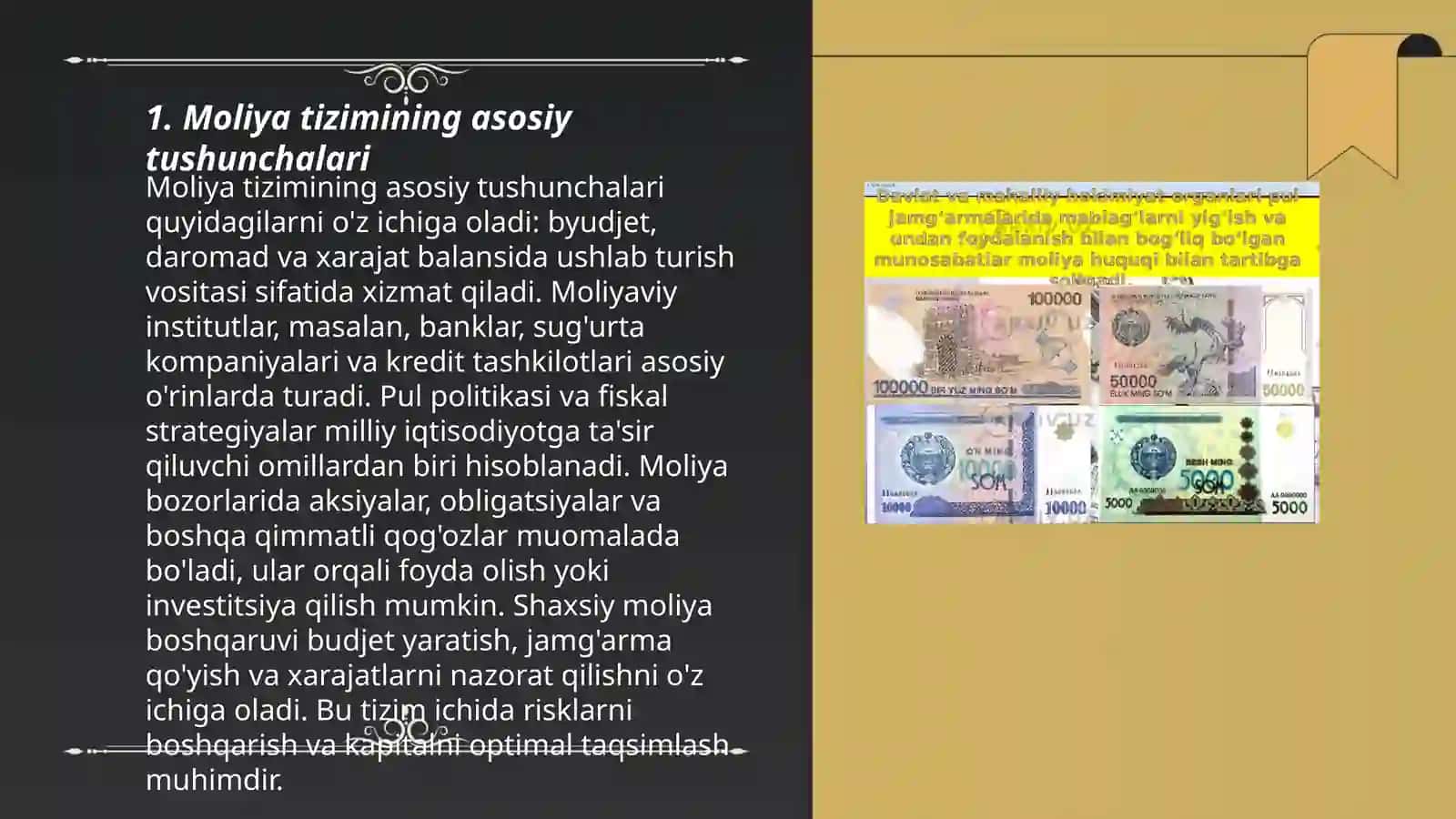 Moliya tizimi va uning bo’g’inlari 3