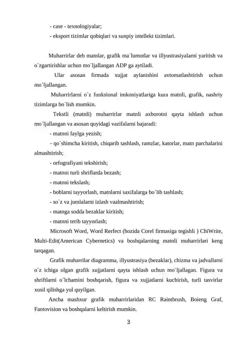 Amaliy dasturiy ta`minot 3