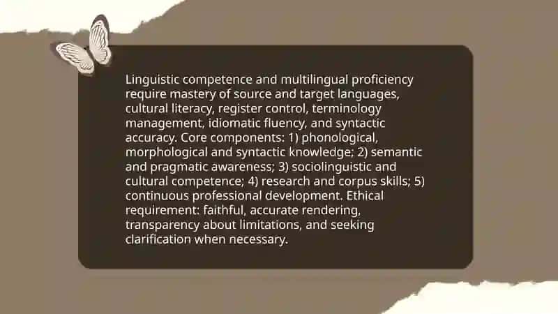 Competence and ethics of a translator in translation process 3