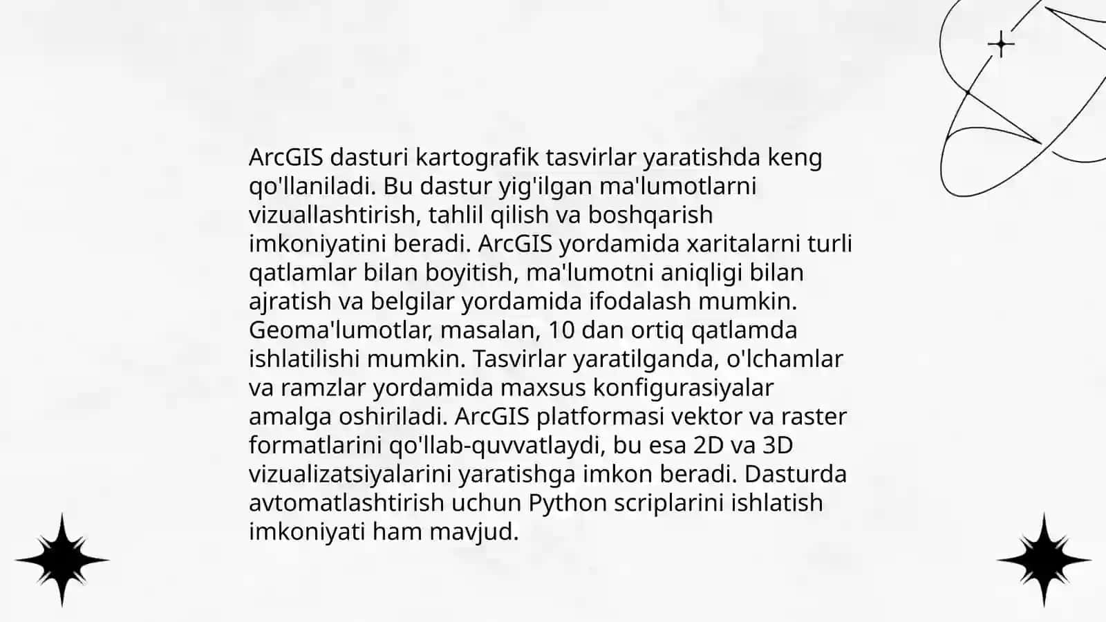 AreGIS dasturi bilan ishlash imkoniyatlari 3