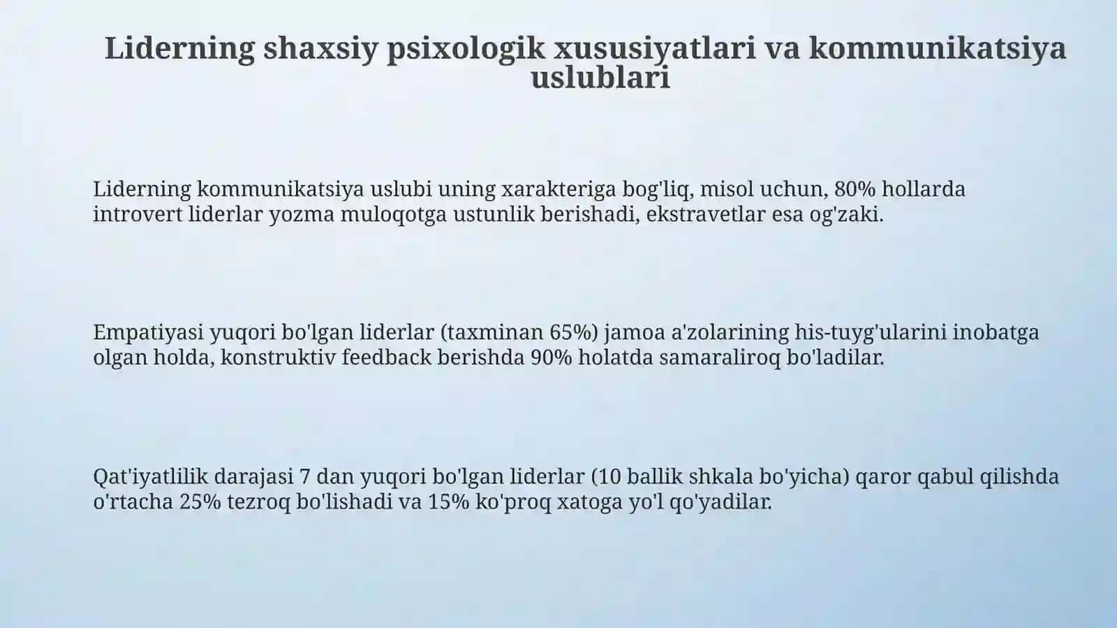 Rahbarlik psixologiyasi va kommunikatsiya madaniyatining o'zaro bog'liqligi 3