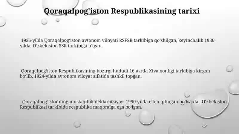 Qoraqalpog’iston Respublikasi 3