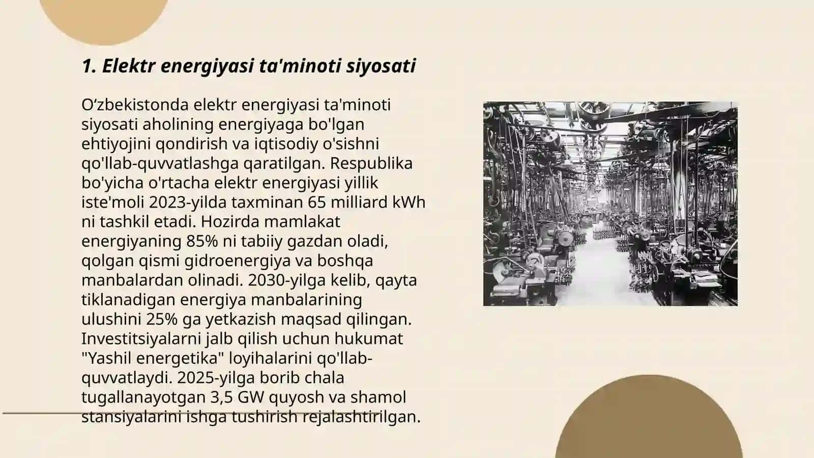 Elektr energiyasi ta'minoti siyosati 3