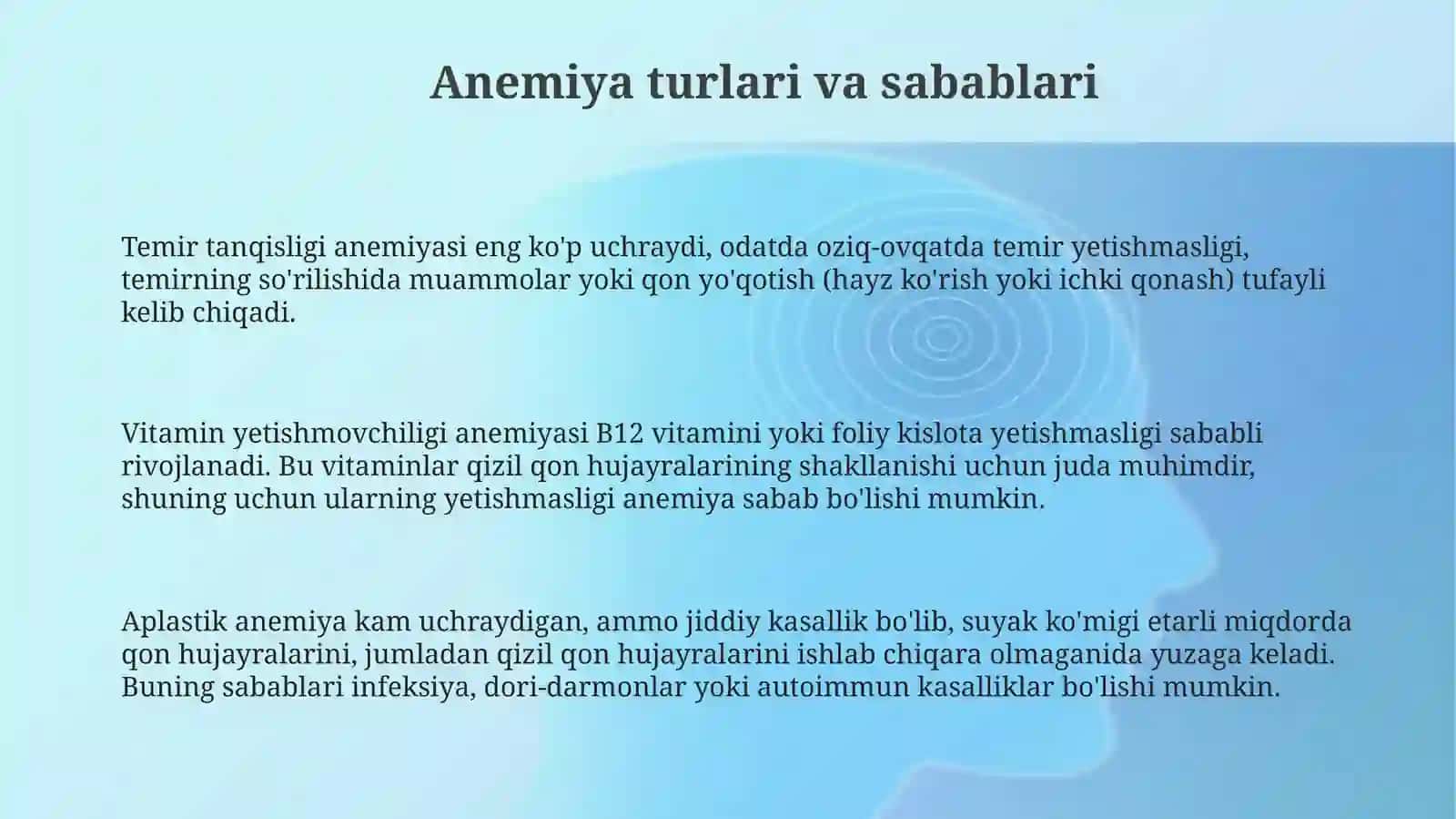 Anemiyaning oldini olish yo'llari 3