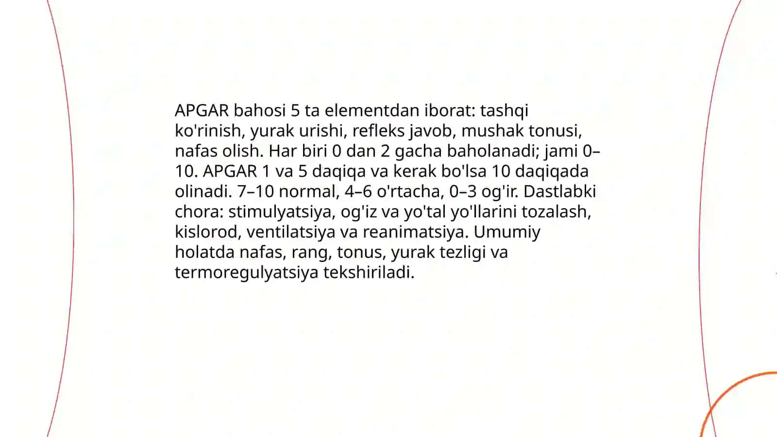 Yangi tug'ilgan chaqaloqning birlamchi parvarishi va patronaji Davolash-2 205-guruh 3