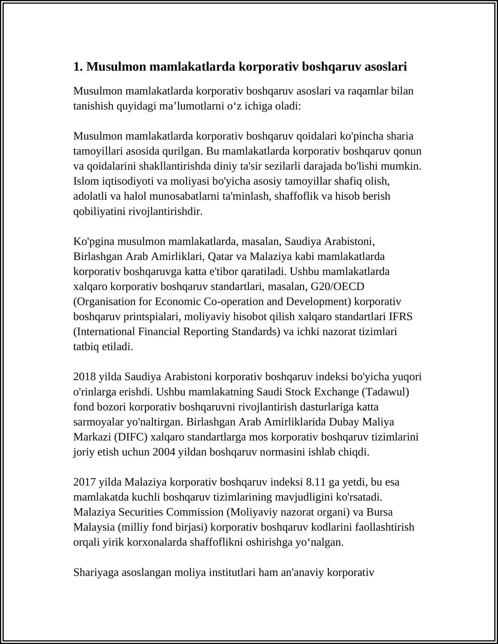 MUSULMON MAMLAKATLARIDA KORPORATIV TASHKILOTLAR 3