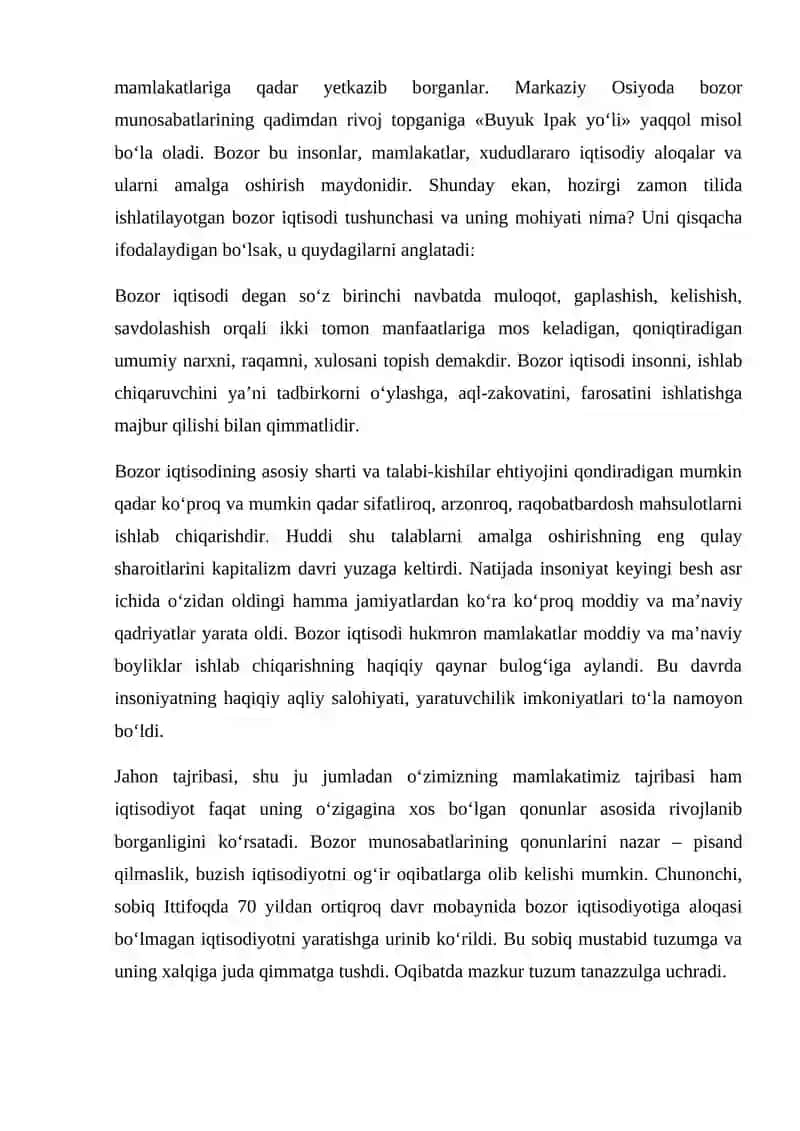 Ma`naviyat va iqtisodiyot tizimida mehnatning o’rni 3