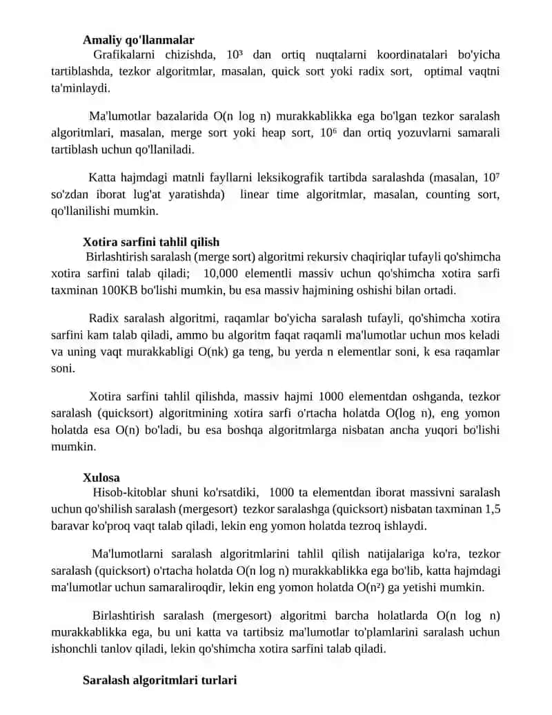 Ma'lumotlarni saralash algoritmlarini tahlil qilish 3