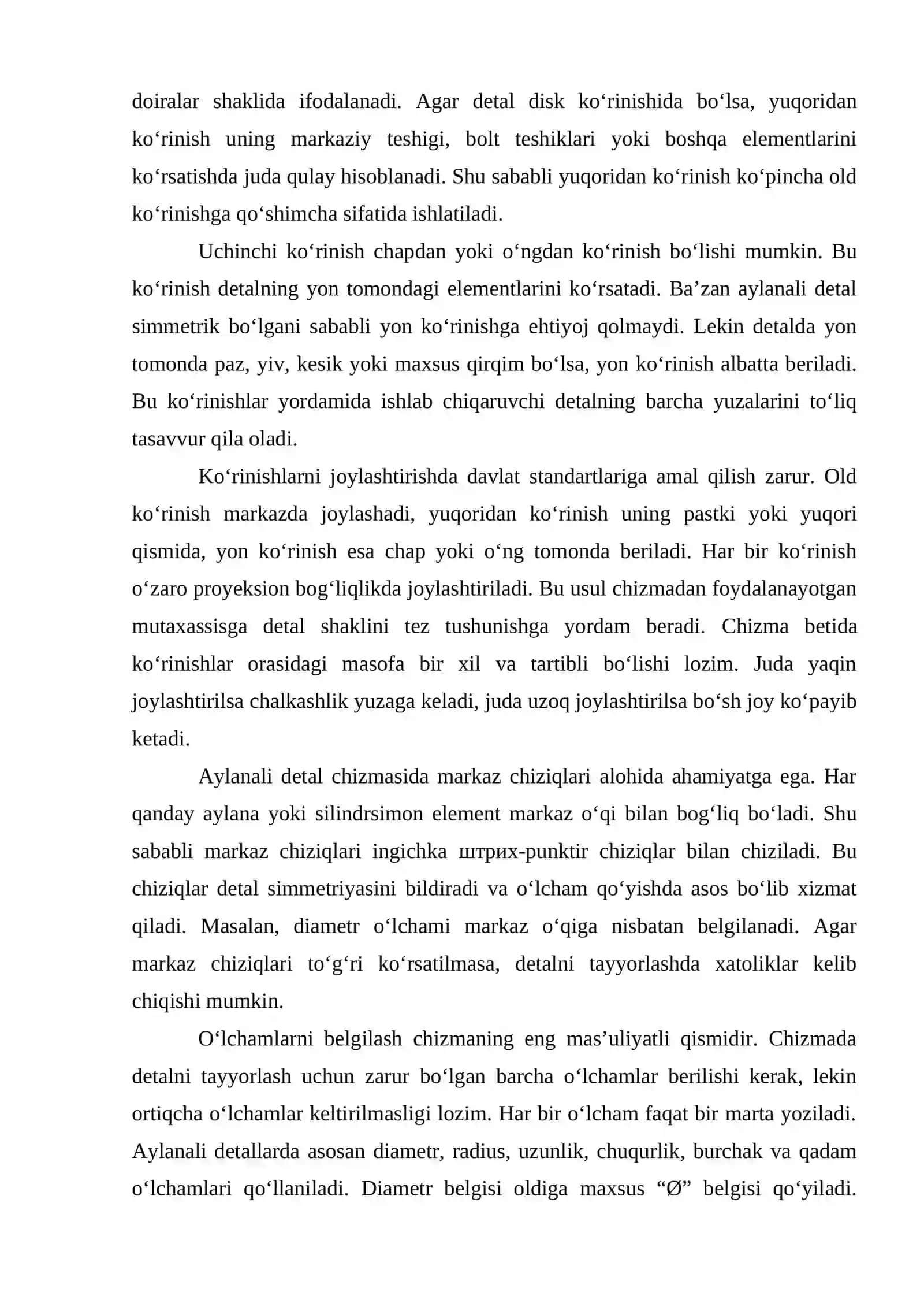 Aylanali detal chizmasini chizish va detalni uch o'lchamga o'tkazish 3