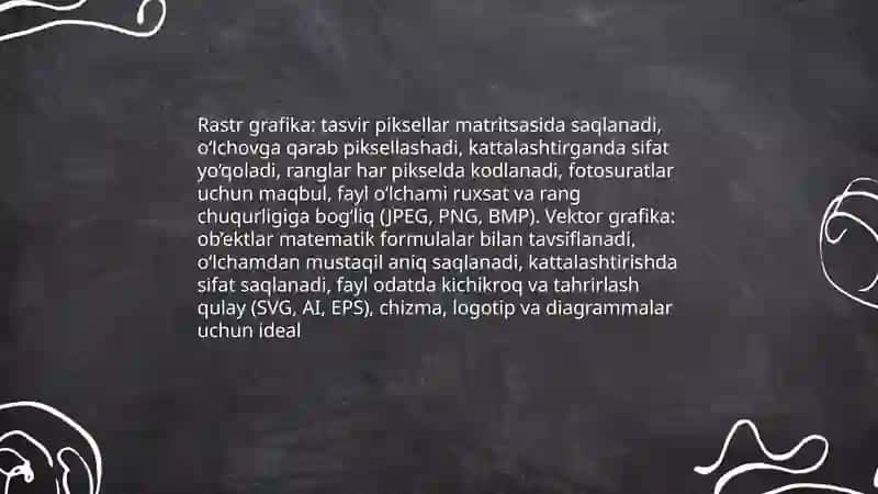 Grafik ma'lumotlarni kodlash 3