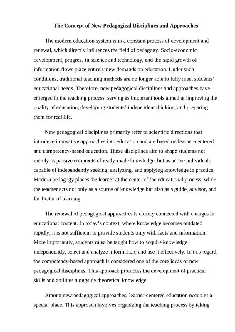 “The Application of New Pedagogical Approaches and Information Technologies in the Teaching Process (Based on the Experience of Grade 10)” 3