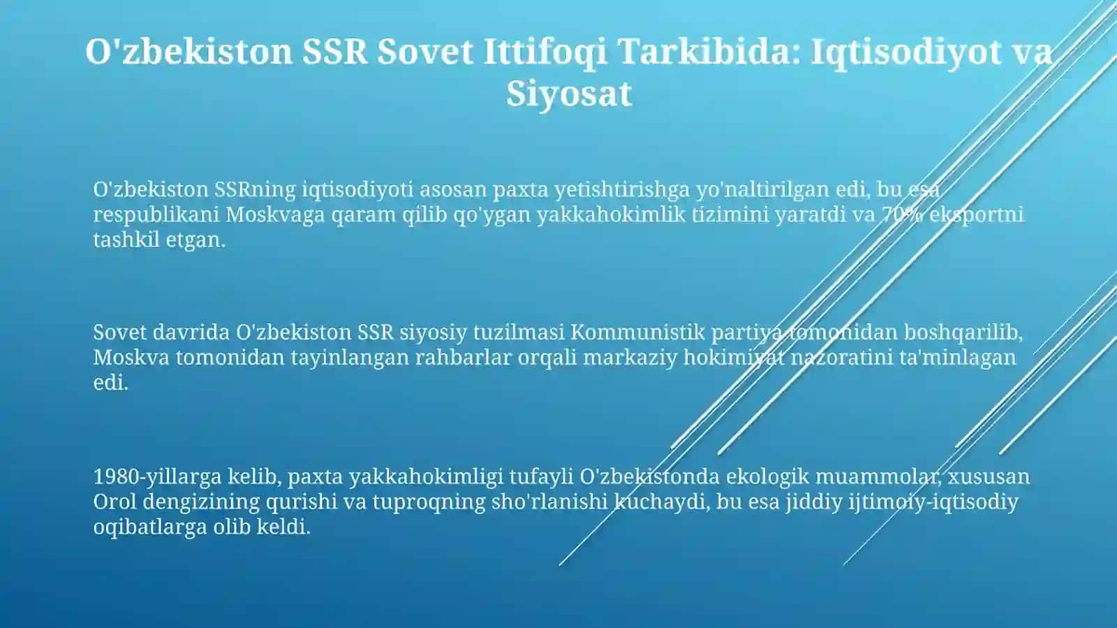 O'zbekistonning harusiyati Sovet Ittifoqi tuzumida 3