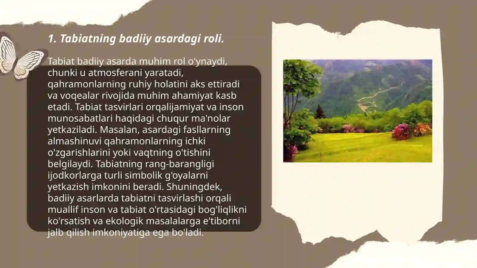 Tabiat tasviri va badiiy asar qahramonlari tuygʻulari ifodasi oʻrtasidagi uygʻunlik 3