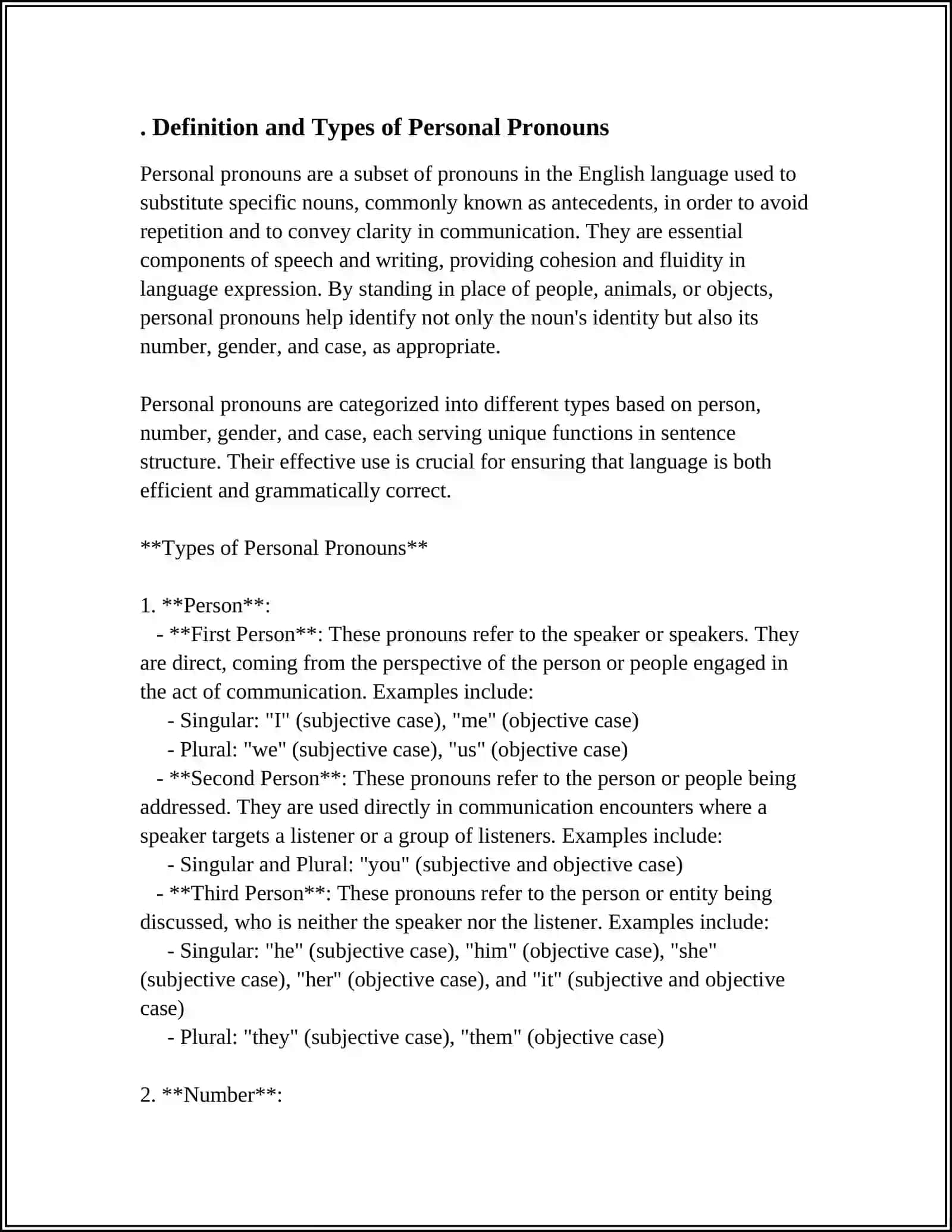 PERSONAL AND POSSESSIVE PRONOUNS 3