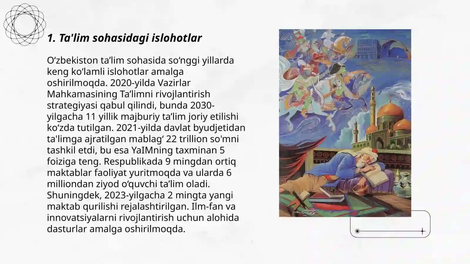 O'zbekiston Respublikasida ijtimoiy sohadagi islohotlar 3