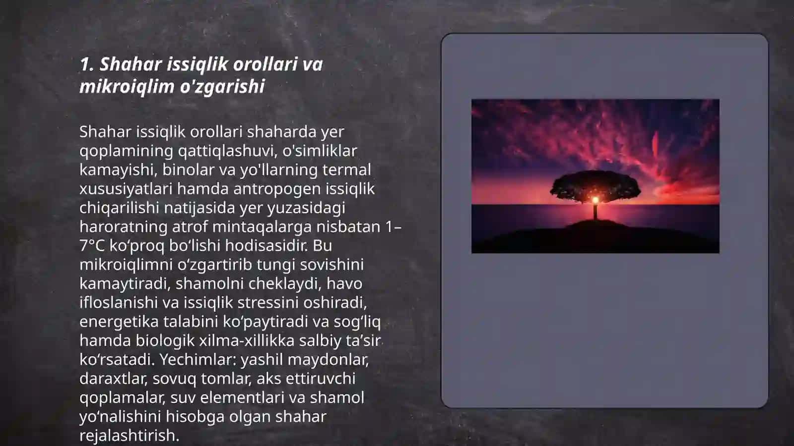 Shahar issiqlik orollari va mikroiqlim o'zgarishi 3