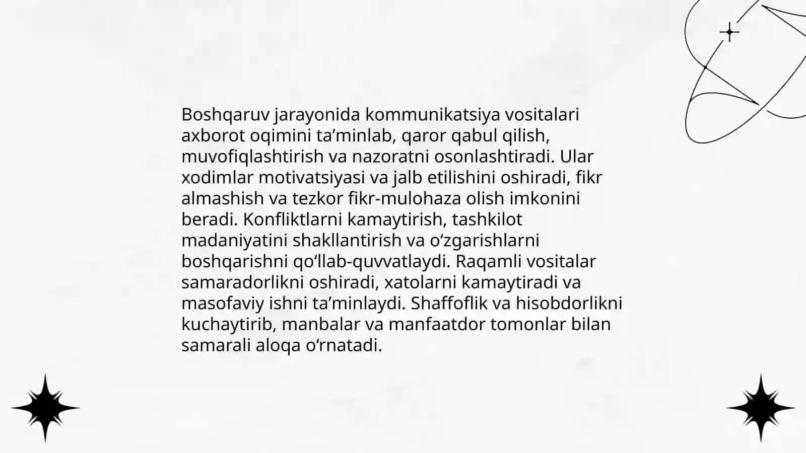 Boshqaruv jarayonida kommunikatsiya vositalarining ahamiyati 3