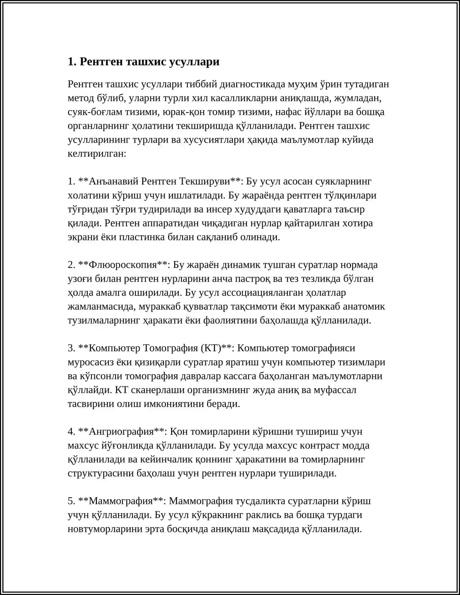 РЕНТГЕН ТАШХИС ВА РЕНТГЕНОТЕРАПИЯ АППАРАТЛАРИ 3