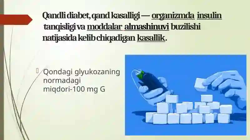 Qandli diabet kasalligi 3