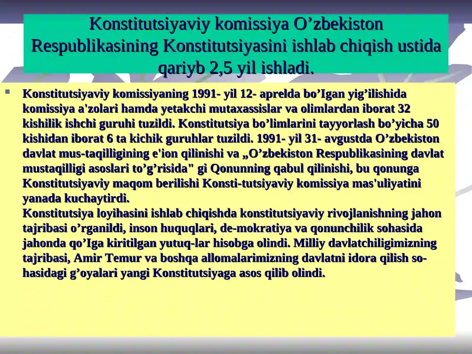 O'zbekiston Respublikasi Konstitutsiyaviy huquqi subektlari 3